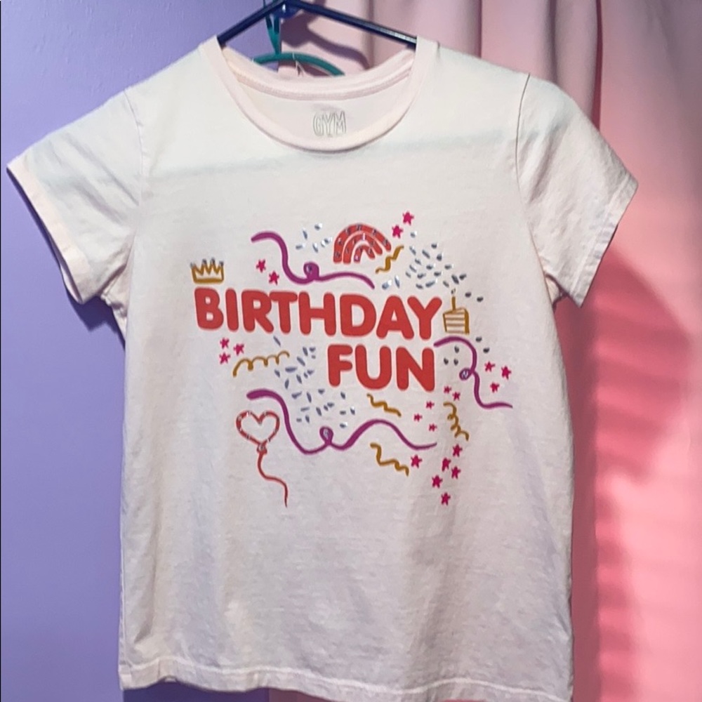 Gymboree Birthday Tee Girls L 10/12